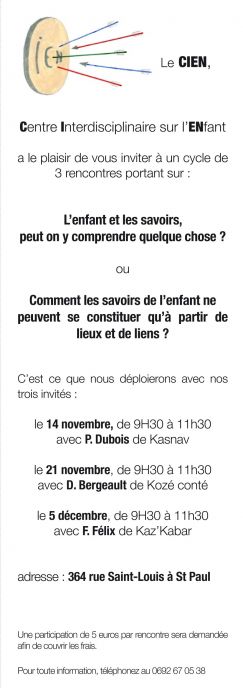 Cycle de rencontres du CIEN